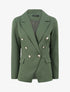Blazer long croisé à boutons stylisés - Kaki - 3
