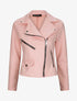 Perfecto droit en suédine poches zippées - Rose - 1