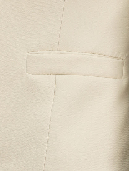 Blazer uni droit - Beige - 3