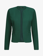 Blazer uni droit - Vert sapin - 1