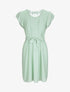 Robe mi-longue droite à dos en crochet - Vert d&