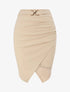 Mini jupe portefeuille - Beige - 1