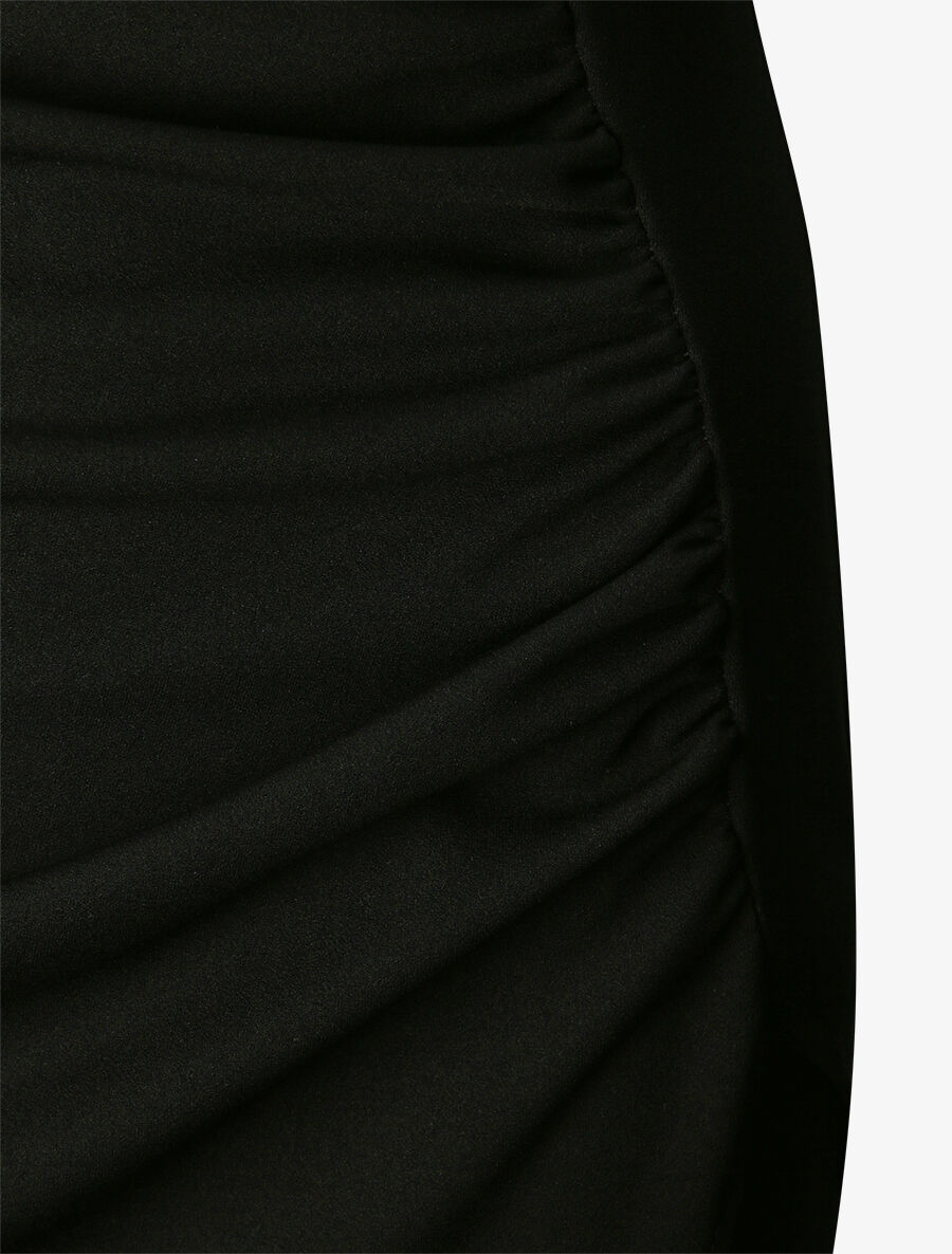 Robe asymétrique à fines bretelles - Noir - 3
