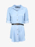 Robe chemise droite unie - Denim clair - 1