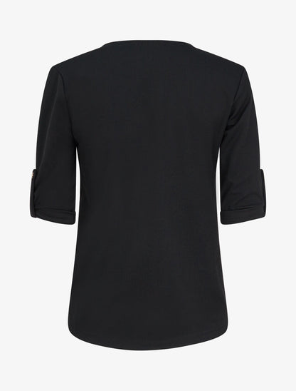 Veste fluide à pans asymétriques - Noir - 2