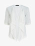 Veste fluide à pans asymétriques - Blanc - 3
