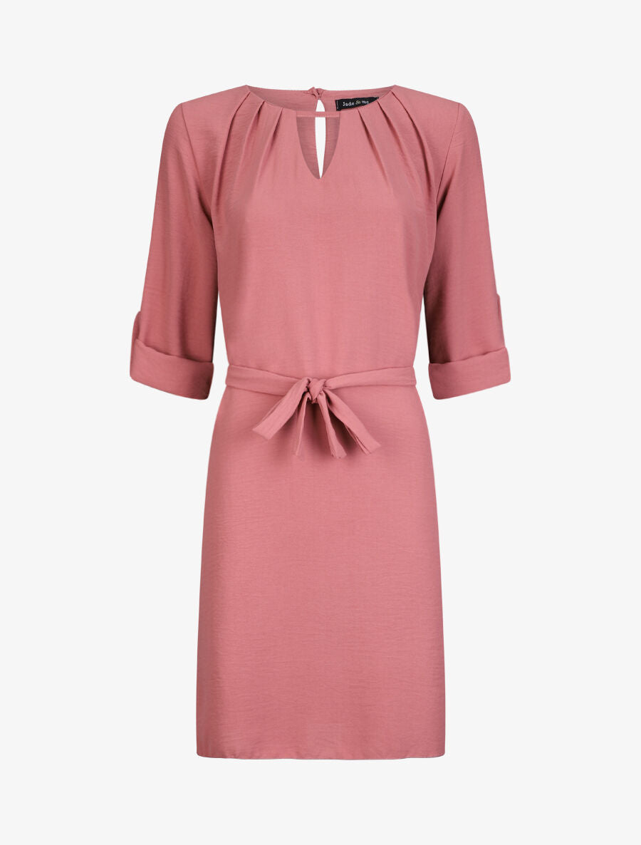 Robe longue fluide - Vieux rose - 4