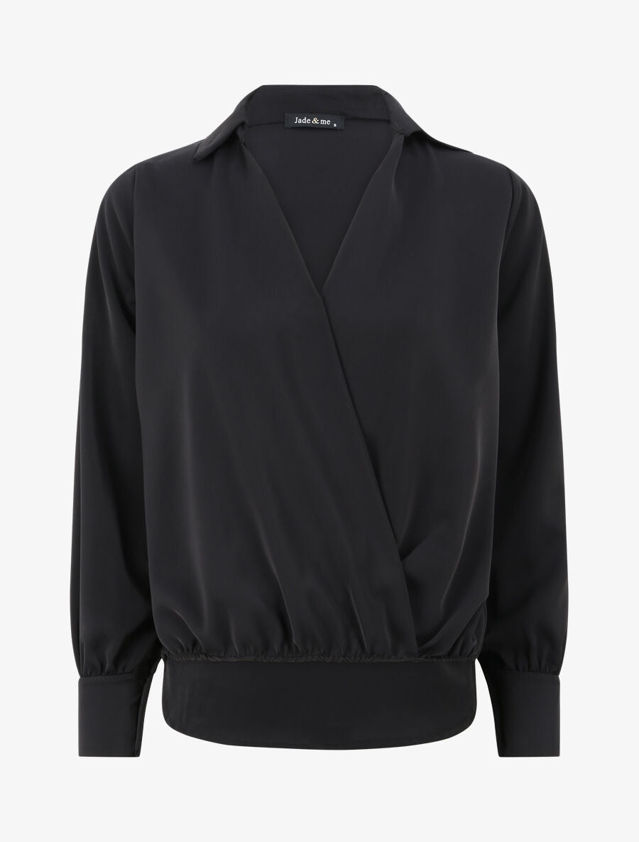 Blouse oversize asymétrique - Noir - 3