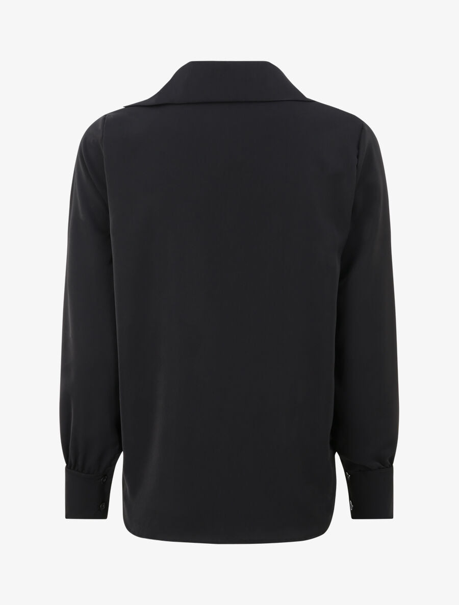 Blouse oversize asymétrique - Noir - 2