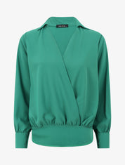 Blouse oversize asymétrique - Vert - 1