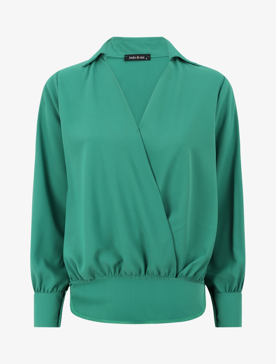 Blouse oversize asymétrique - Vert - 1