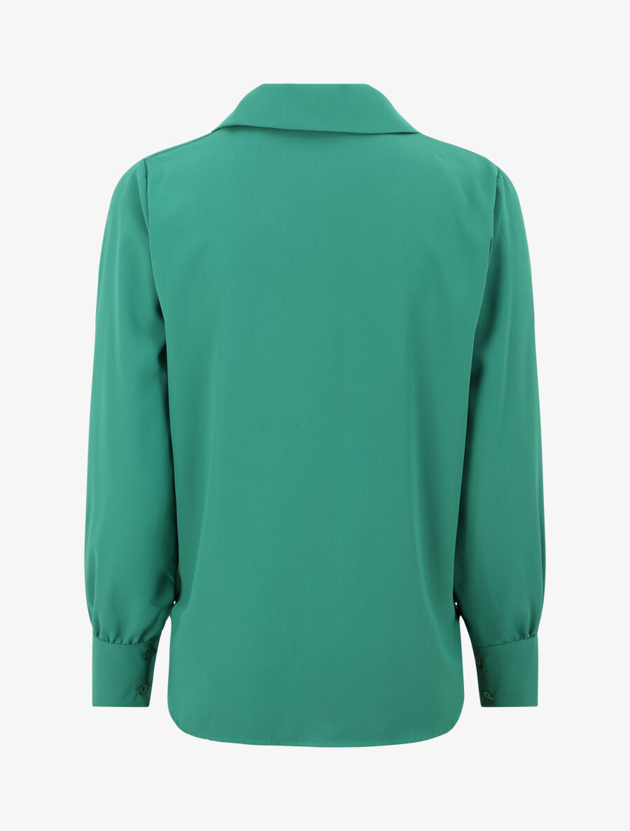 Blouse oversize asymétrique - Vert - 2