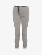 Pantalon 7/8 imprimé grec à revers - Taupe - 4