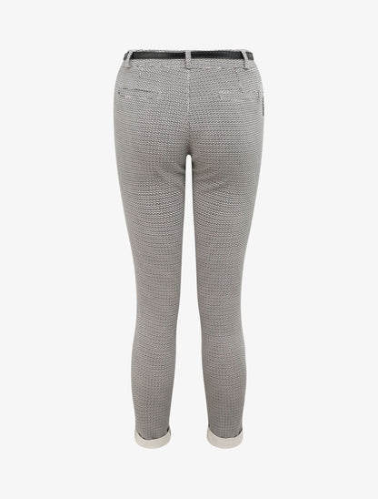 Pantalon 7/8 imprimé grec à revers - Taupe - 2