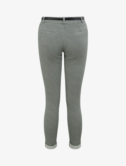 Pantalon 7/8 imprimé grec à revers - Kaki - 2