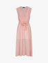Robe longue unie à voile - Rose - 1