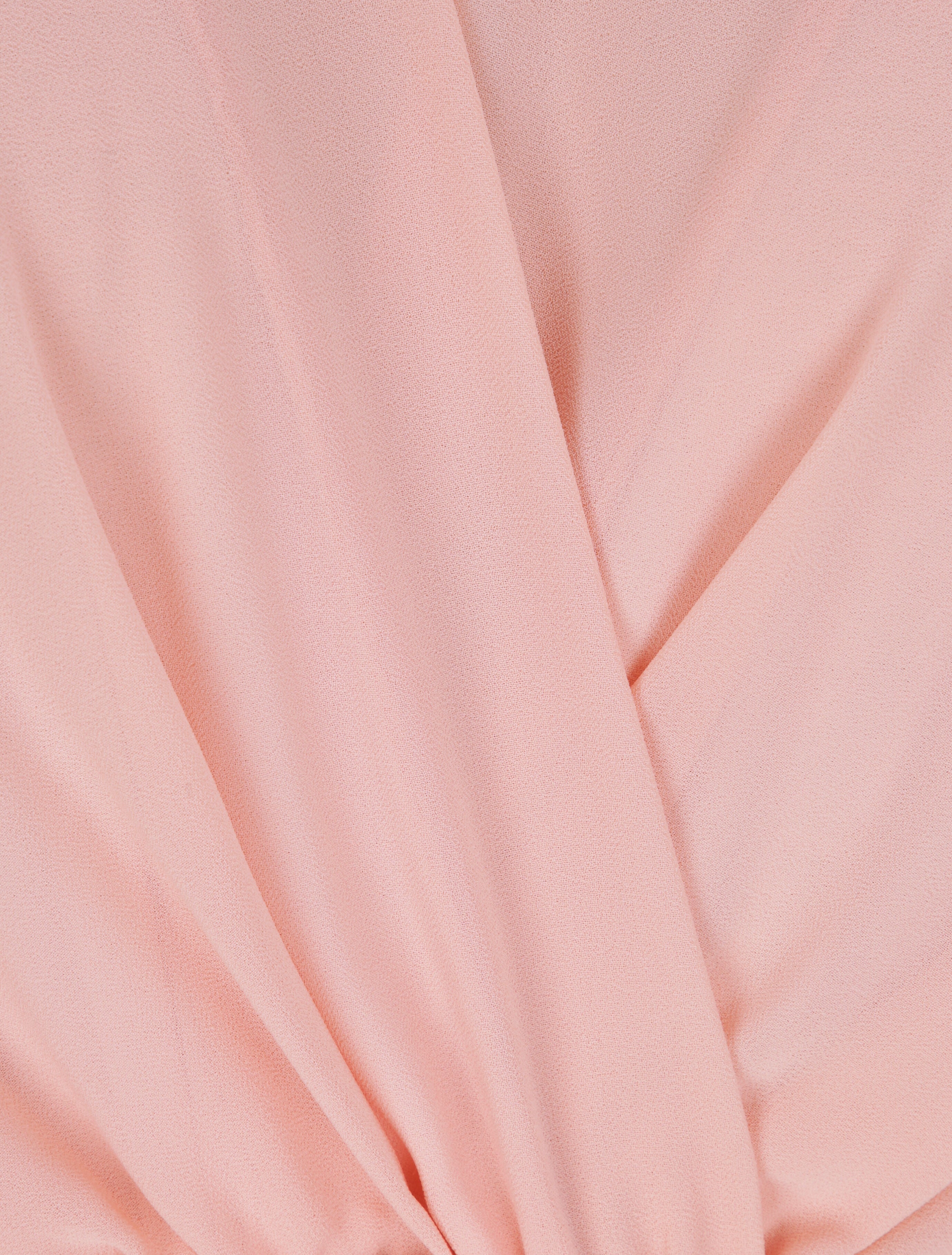 Robe longue unie à voile - Rose - 3