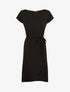 Robe mi-longue cintrée style portefeuille - Noir - 1