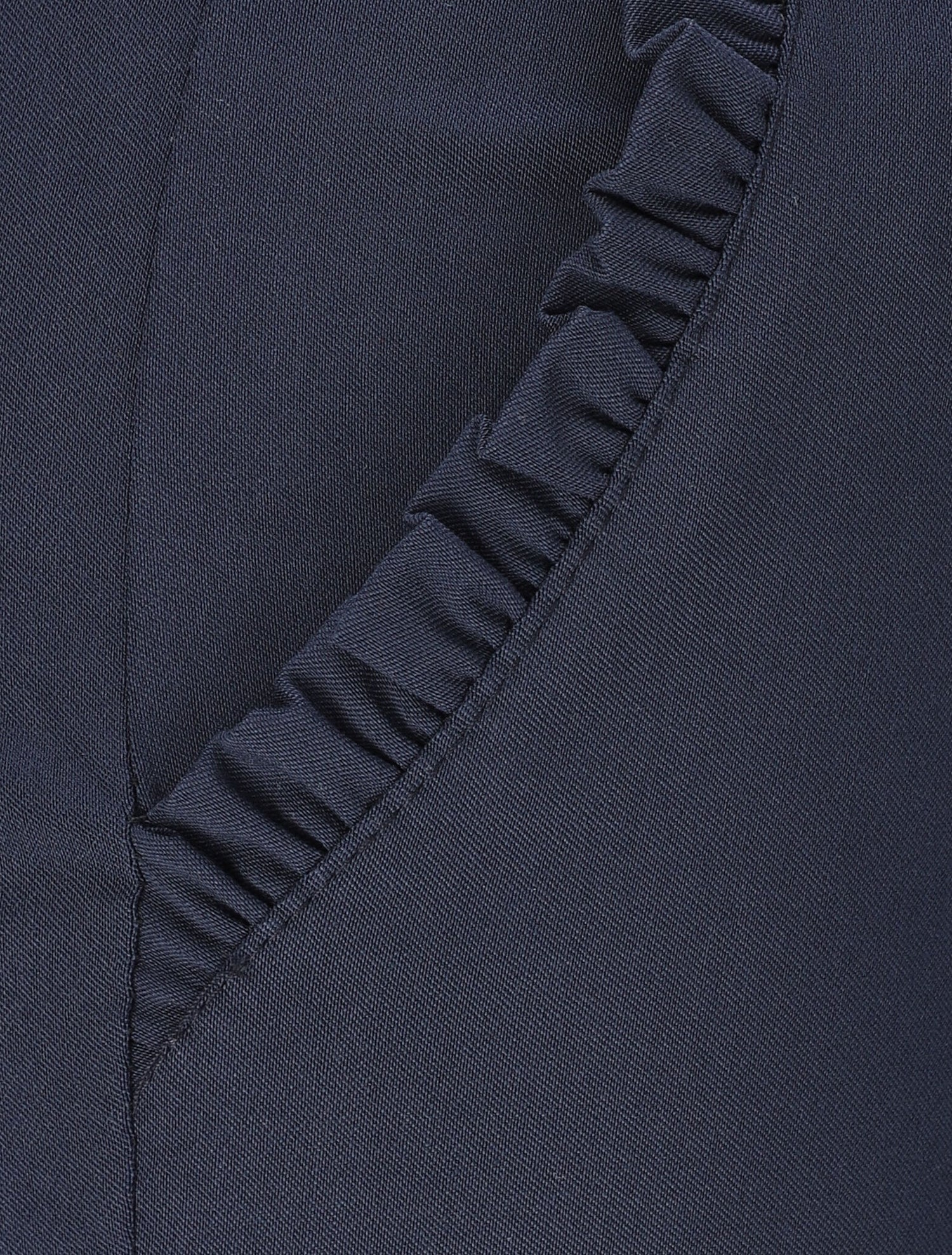Pantalon chino droit à poches volantées - Marine - 3