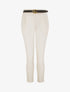 Pantalon à pince avec ceinture - Beige - 4