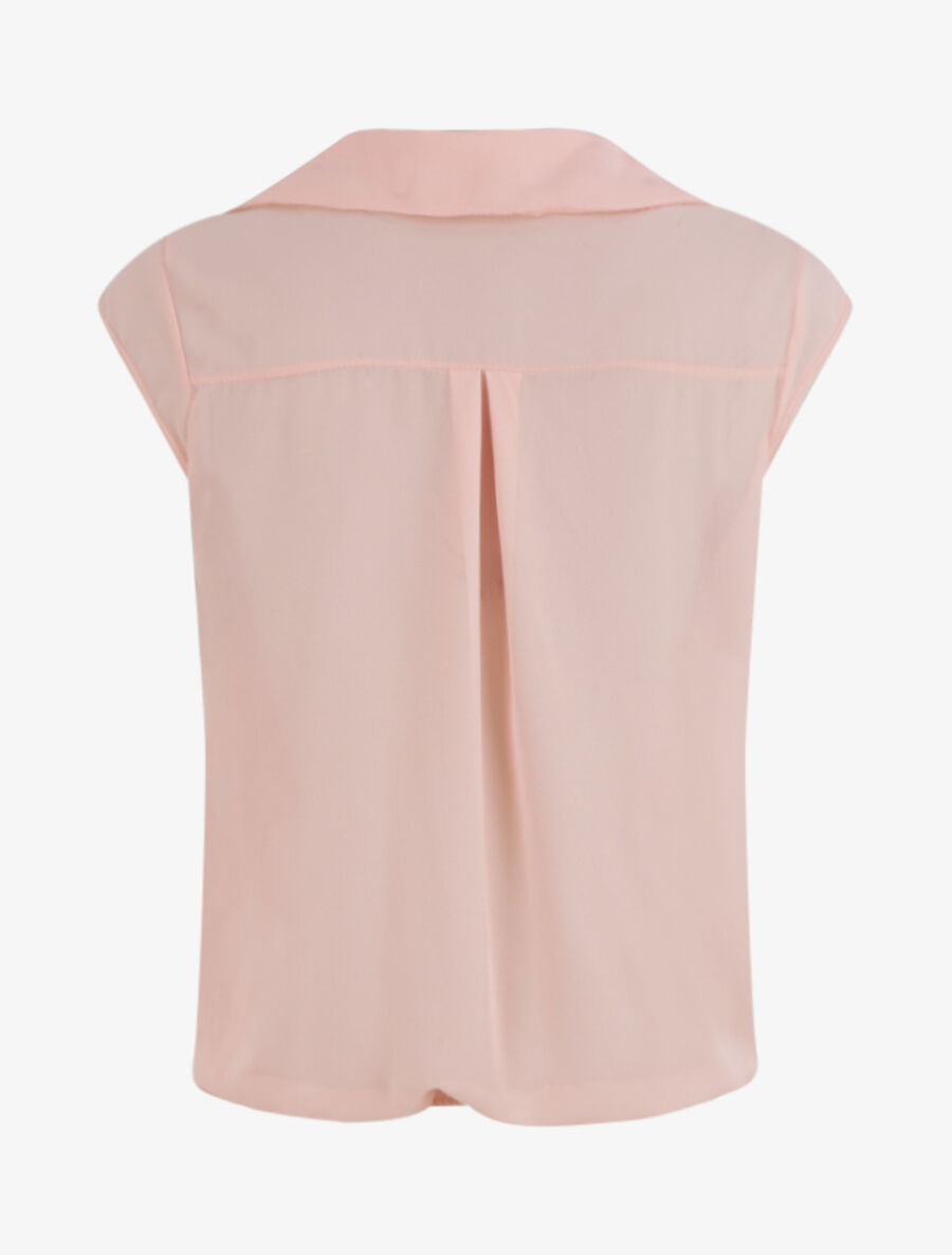 Top uni à bas élastiqué - Rose - 2