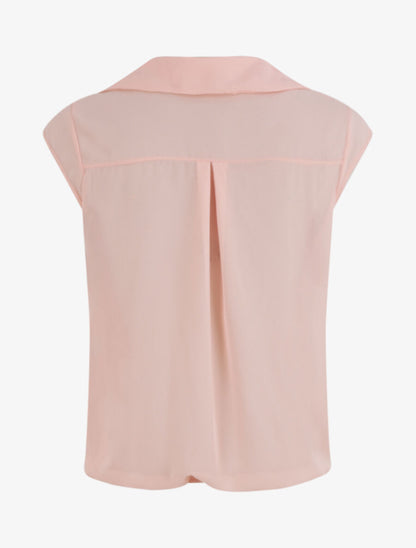 Top uni à bas élastiqué - Rose - 2