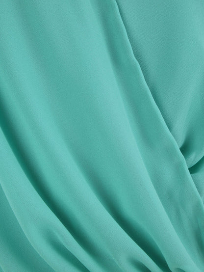 Top uni à bas élastiqué - Vert d&