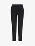 Pantalon uni à revers - Noir - 1