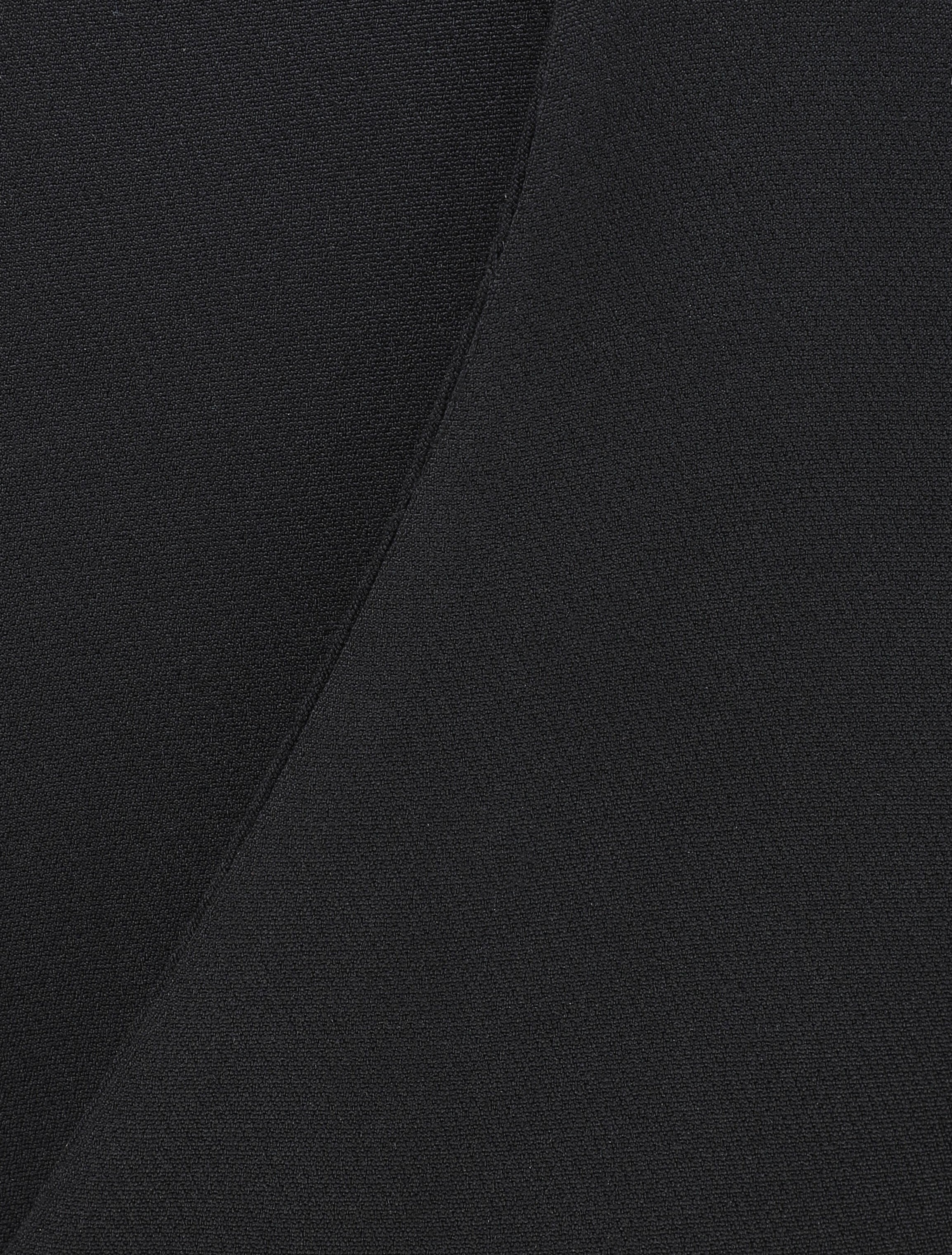 Pantalon uni à revers - Noir - 3