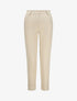 Pantalon uni à revers - Beige - 4