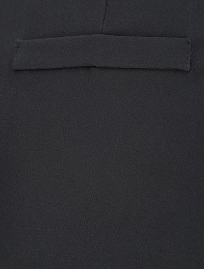 Pantalon fendu coupe droite - Noir - 3