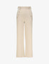 Pantalon droit à boutons et taille stylisés - Beige - 1