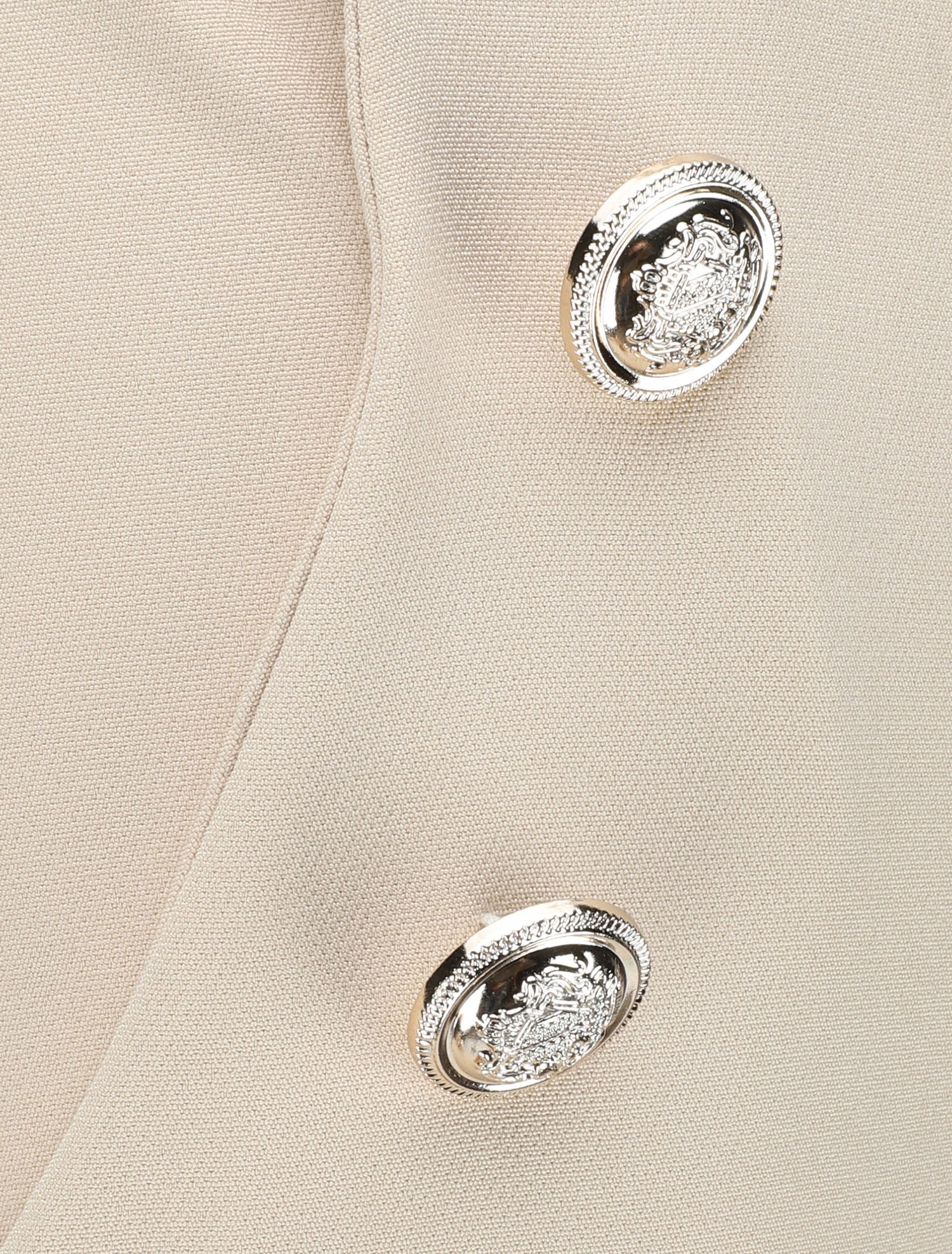 Pantalon droit à boutons et taille stylisés - Beige - 3