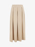 Jupe longue unie évasée - Beige - 4
