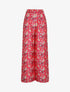 Pantalon satiné imprimé cachemire - Fushia - 1