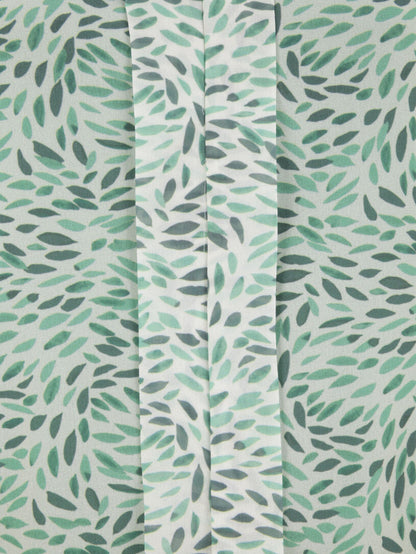 Top sans manches imprimé feuilles stylisées - Vert - 3
