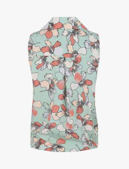 Blouse sans manches à liens à nouer - Vert d&