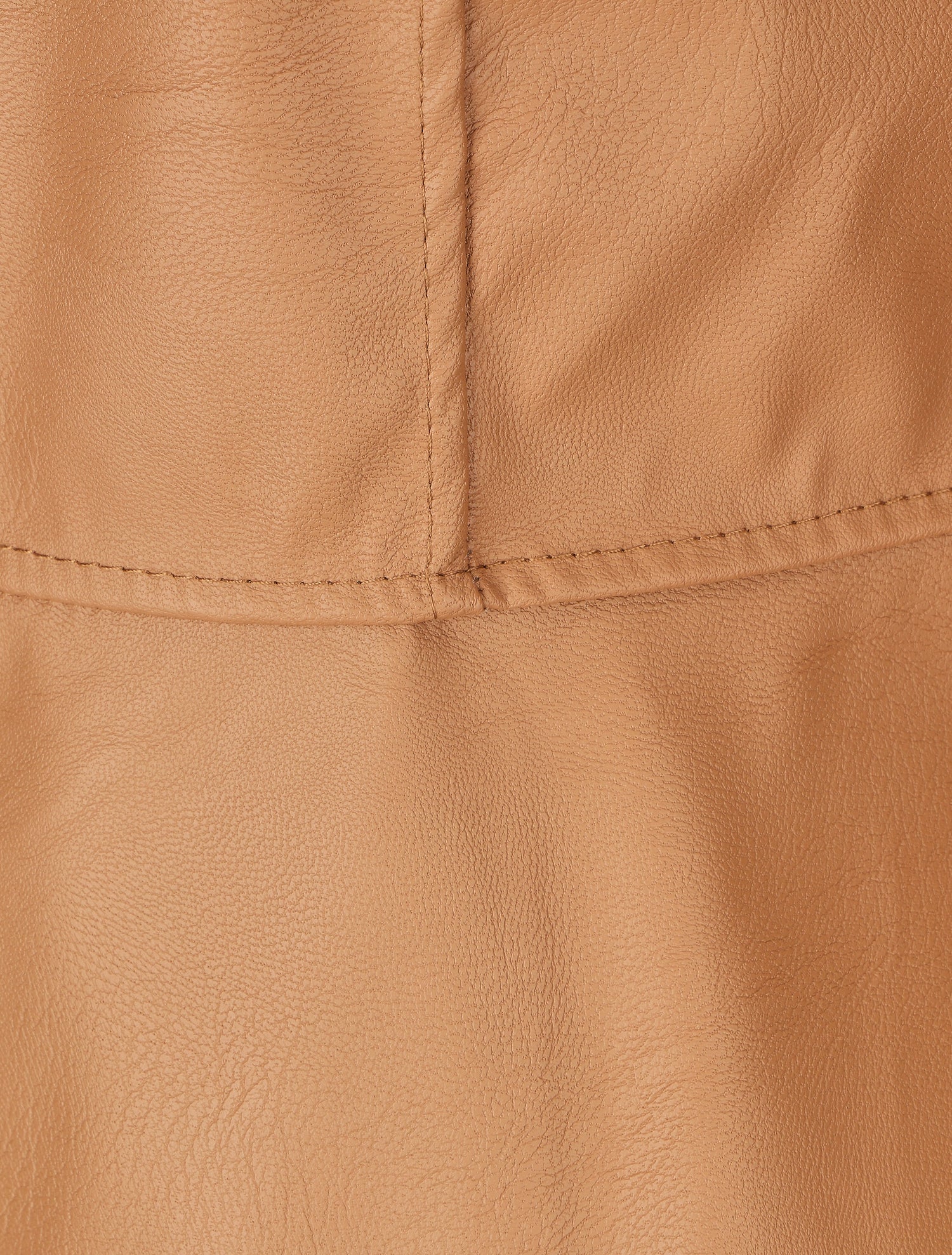 Veste zippée en simili - Camel - 3
