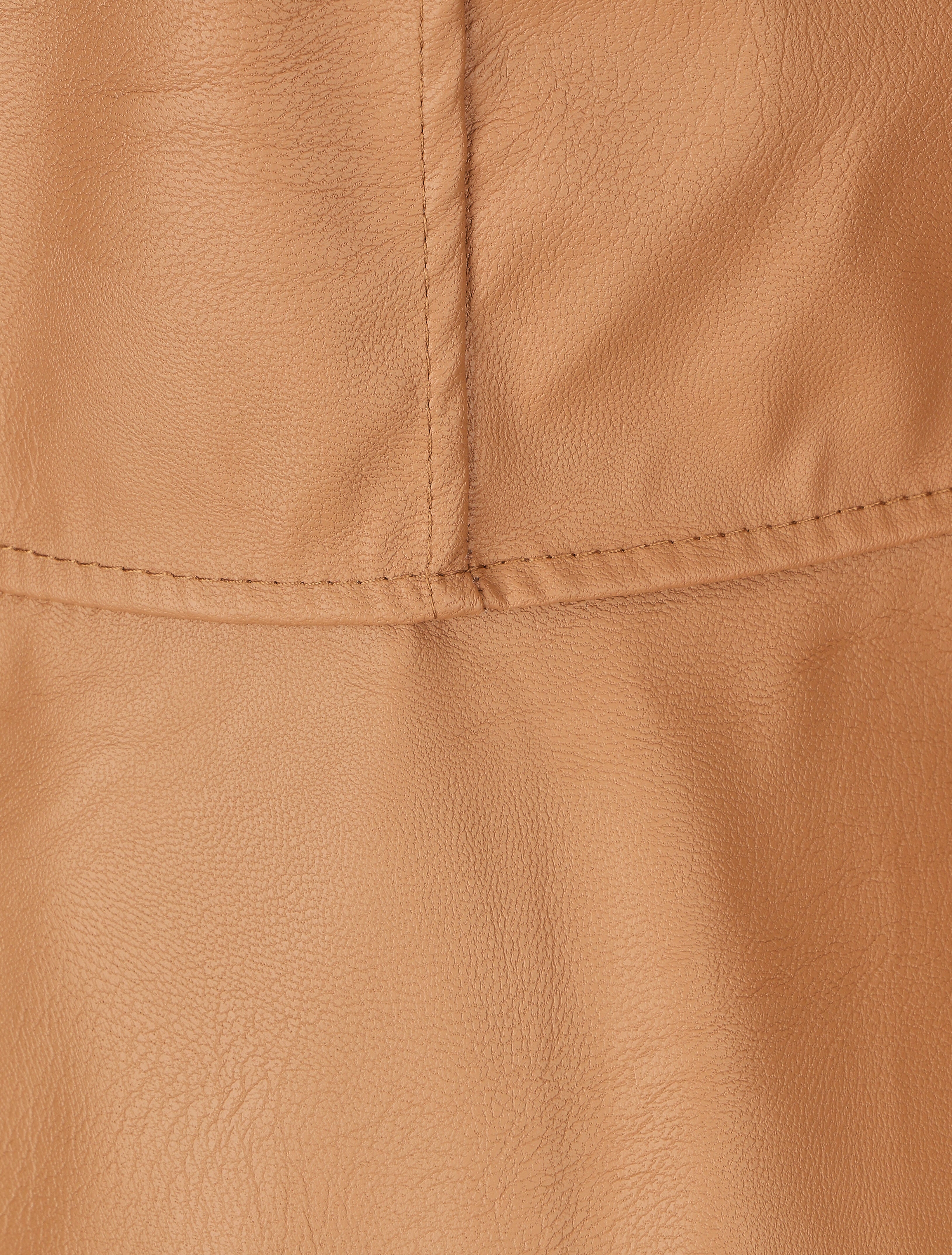 Veste zippée en simili - Camel - 3