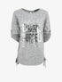Pull ample à flocage Always be yourself - Gris - 4