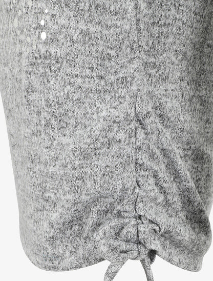 Pull ample à flocage Always be yourself - Gris - 3