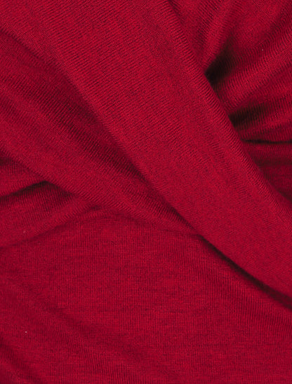 Pull droit cache-coeur - Bordeaux - 3