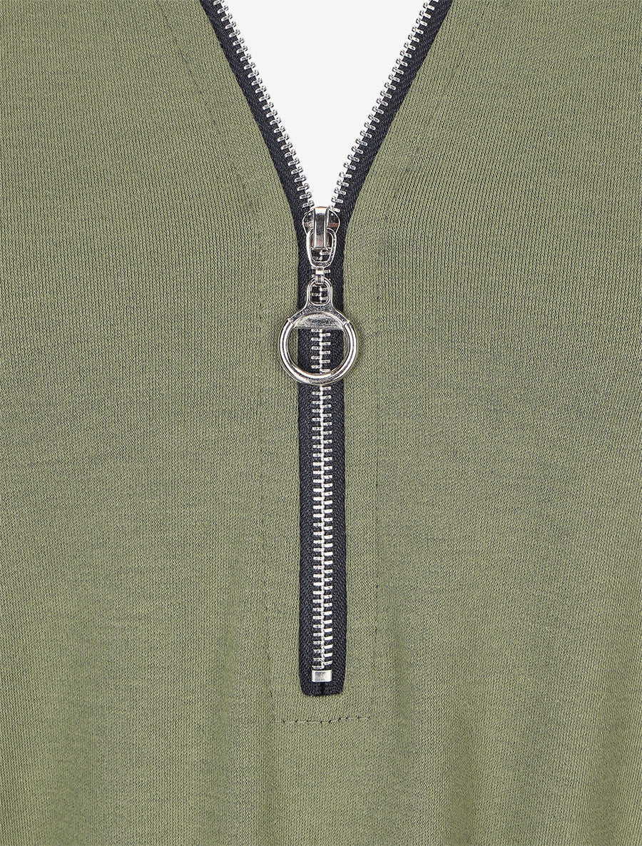Robe droite avec ceinture stylisée - Kaki - 3