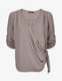 Pull cache-coeur à manches rabattables - Taupe - 4