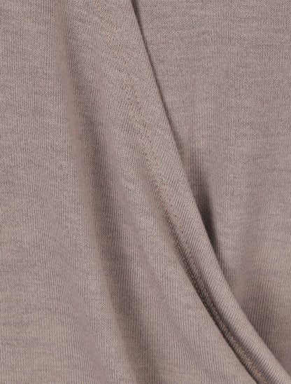 Pull cache-coeur à manches rabattables - Taupe - 3