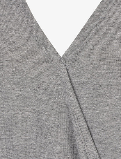 Pull cache-coeur à manches rabattables - Gris - 3