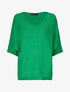 Pull grosse maille à manches 3/4 - Vert - 1
