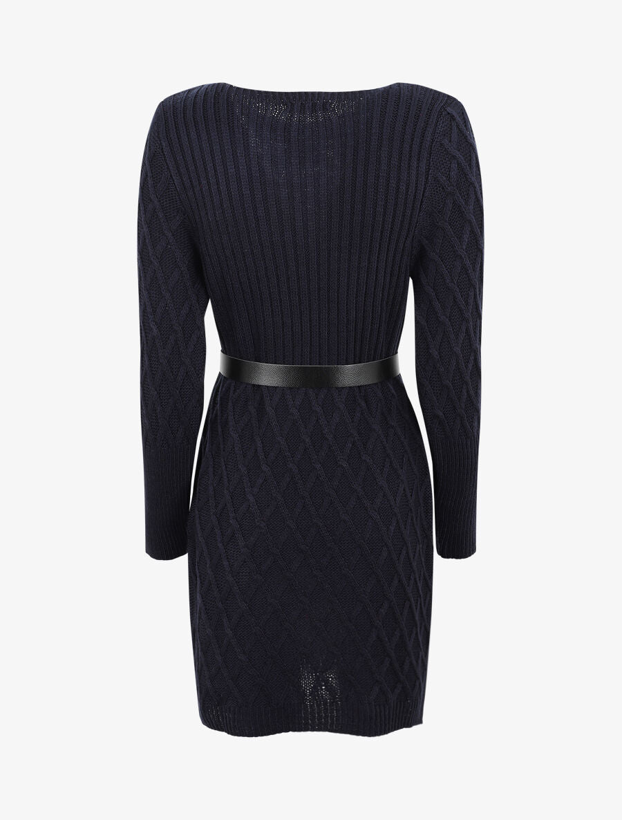 Robe pull courte - Marine - 2