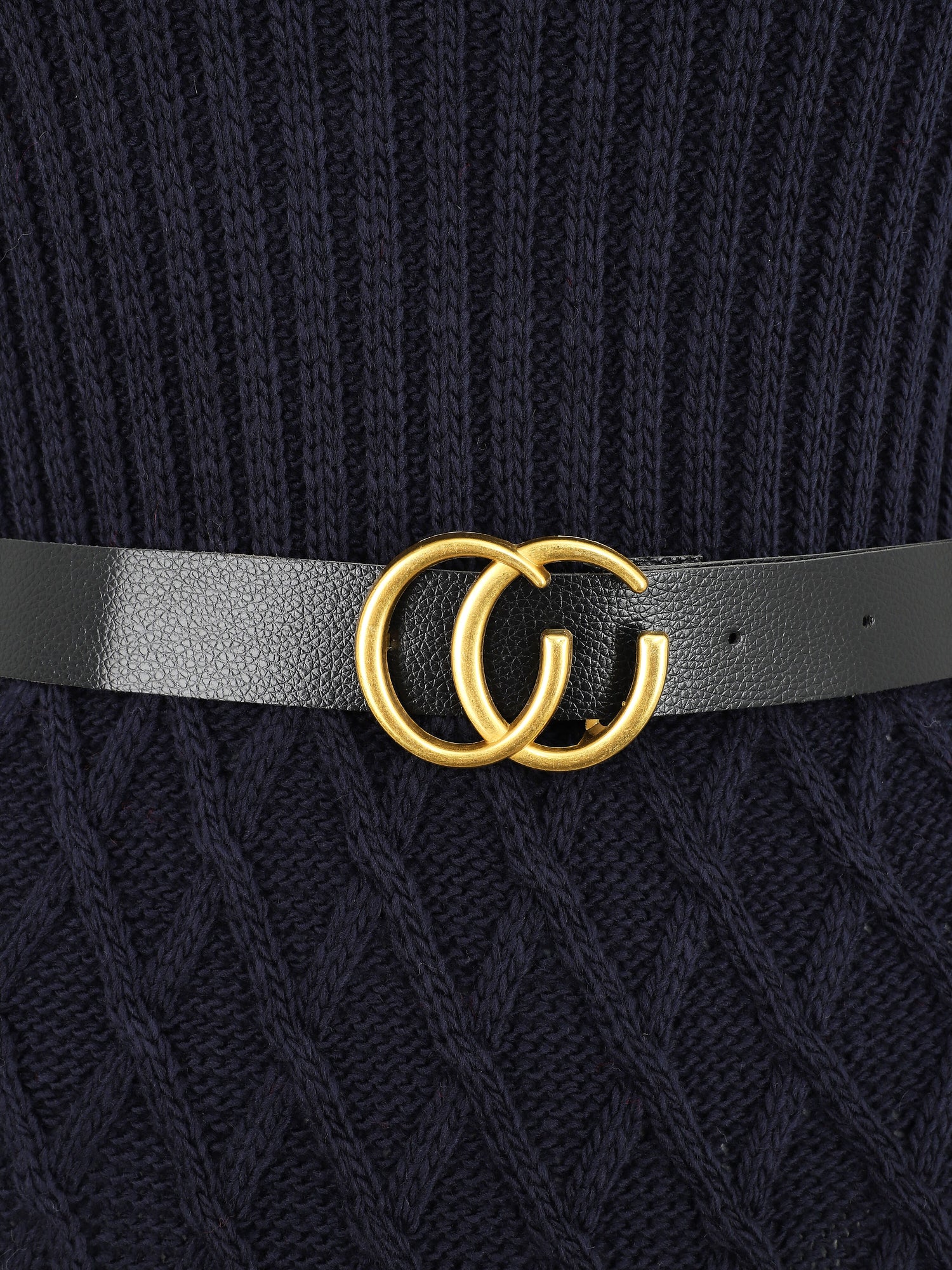 Robe pull courte - Marine - 3