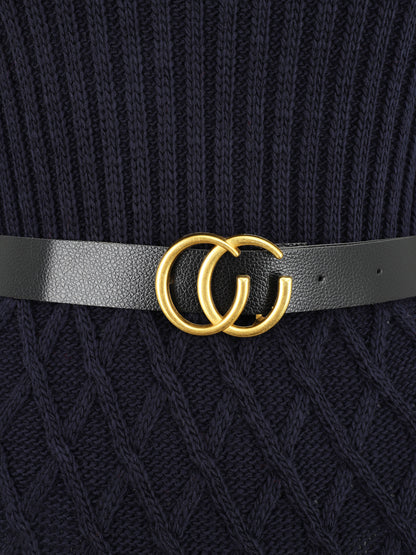 Robe pull courte - Marine - 3